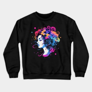 Colorful Hair Pride design Crewneck Sweatshirt